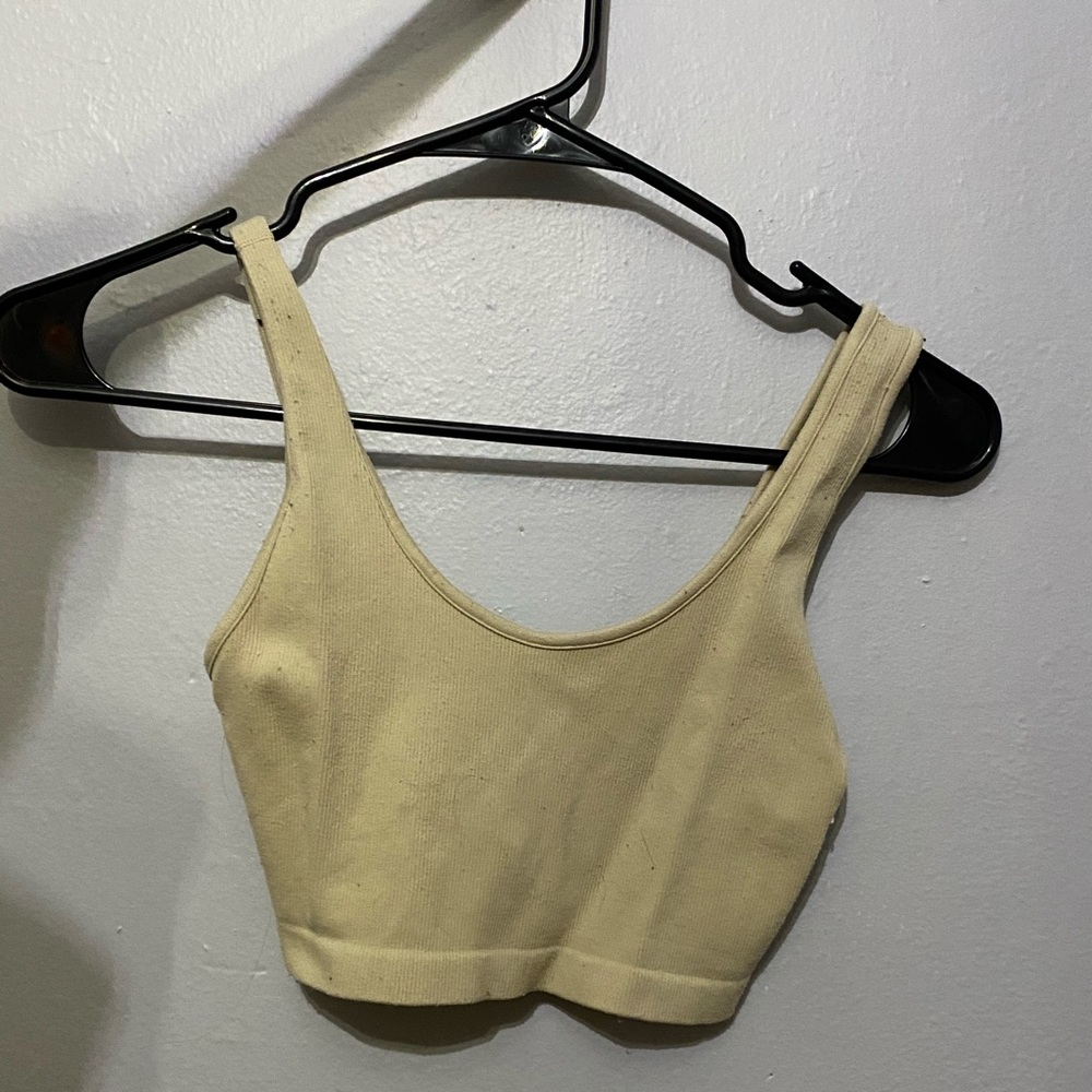 American Eagle, XS/S, Tan comfy bra with no pads/place for pads.